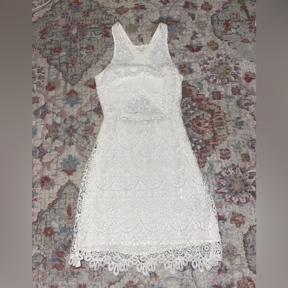 Hollister White Lace Bodycon Dress
